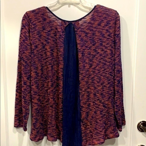 Knit Top With Pleated Waterfall Back - Picture 2 of 4